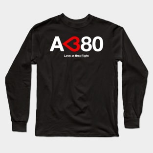 Airbus A380 - Love at First Flight Long Sleeve T-Shirt